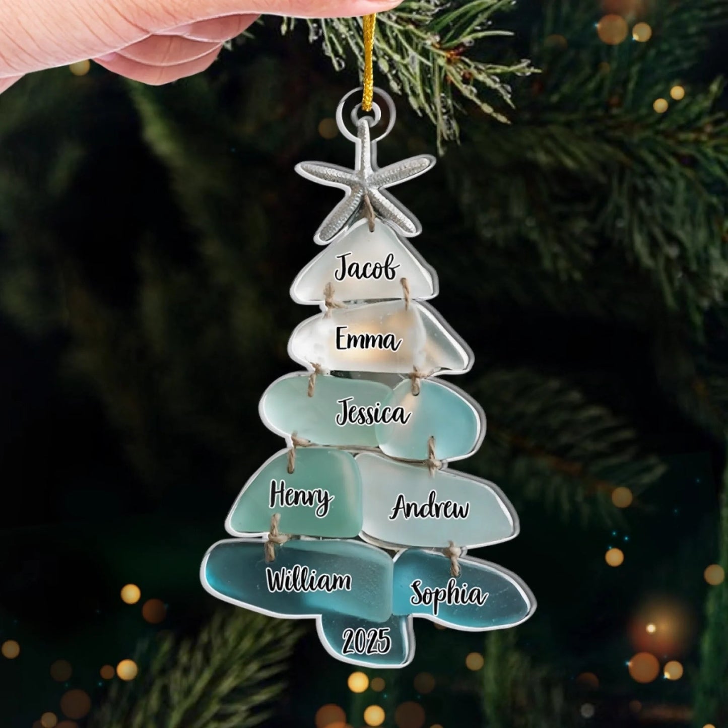 Custom Acrylic Ornament - Personalized Christmas Birthday Gifts For Mom, Dad, Brother, Sister, Kids - Home Is Where Love Grows
