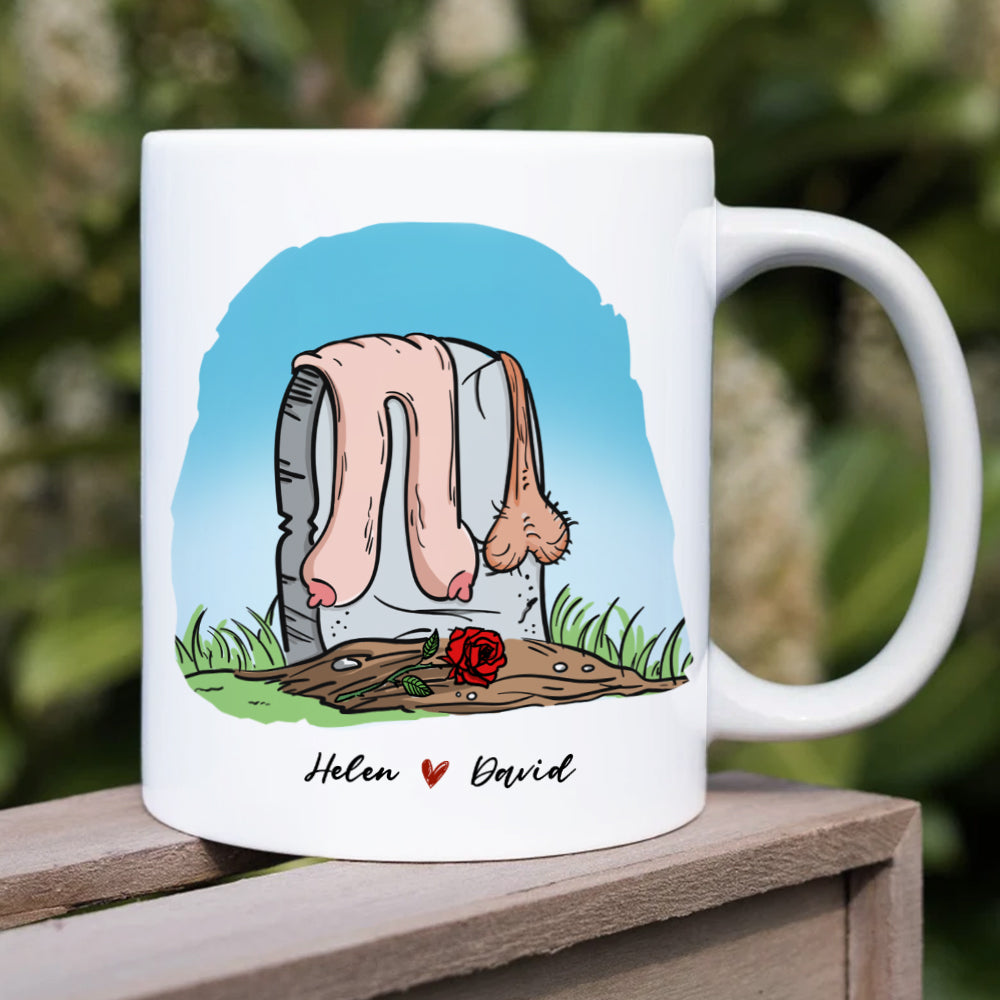 Till Death Do Us Droop Ceramic Mug, Gift For Couple, Personalized Mug, Funny Couple Mug, Anniversary Gift