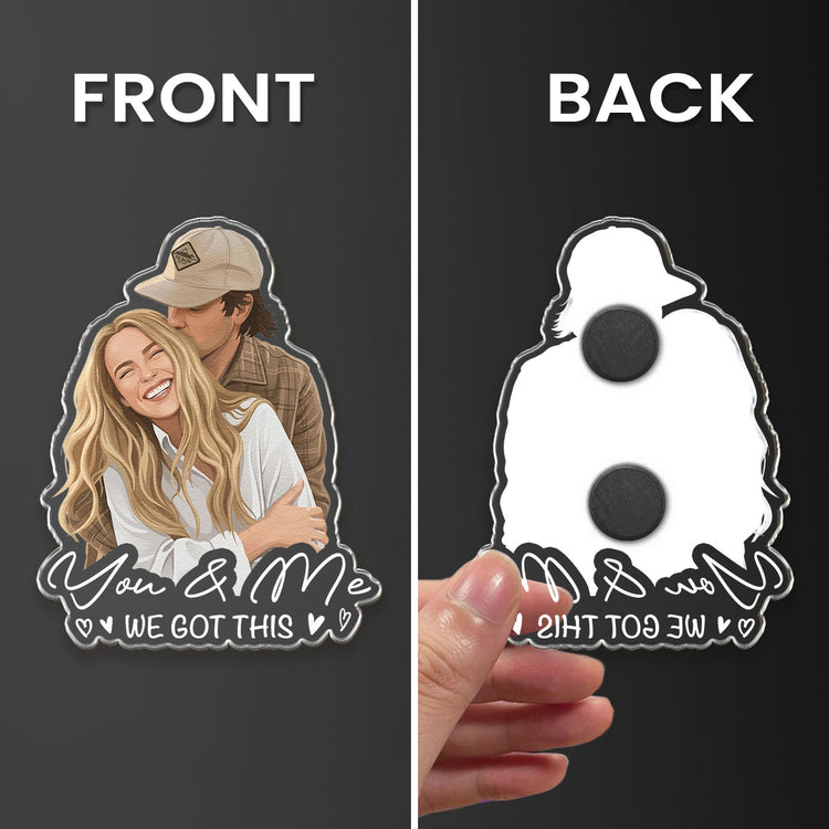 Turn Your Photo Into Art - Besties Forever, Friendship Thank You Gift - Personalized Magnet