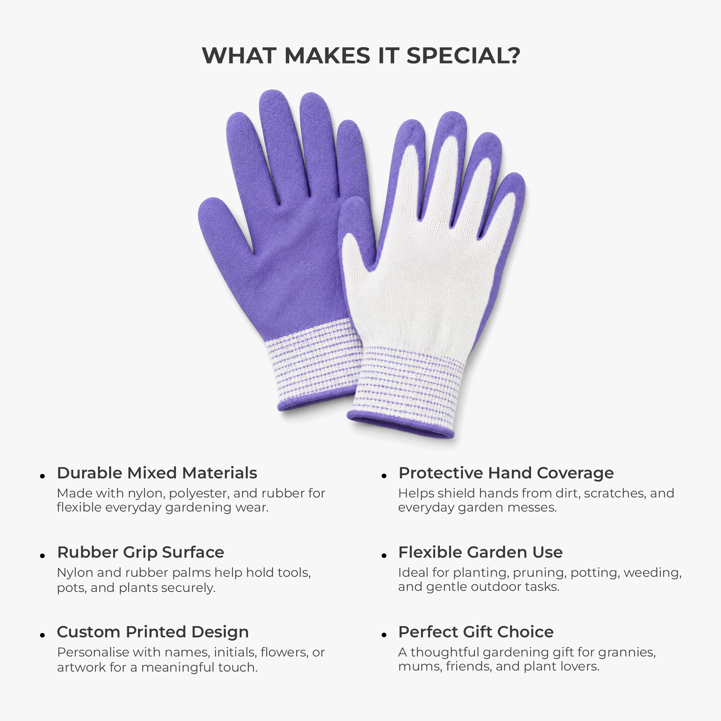 Personalised Gardener Of The Year Gloves for Gardeners, Gift for Wife, Grandma, Gardening Gloves