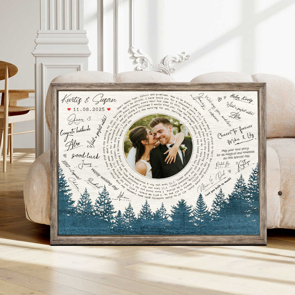 Music Lyrics Guest Book, Custom Song And Guest Book Canvas, Wedding Guest Book, Song Vinyl Lyrics, Anniversary Gift, Couple Gift