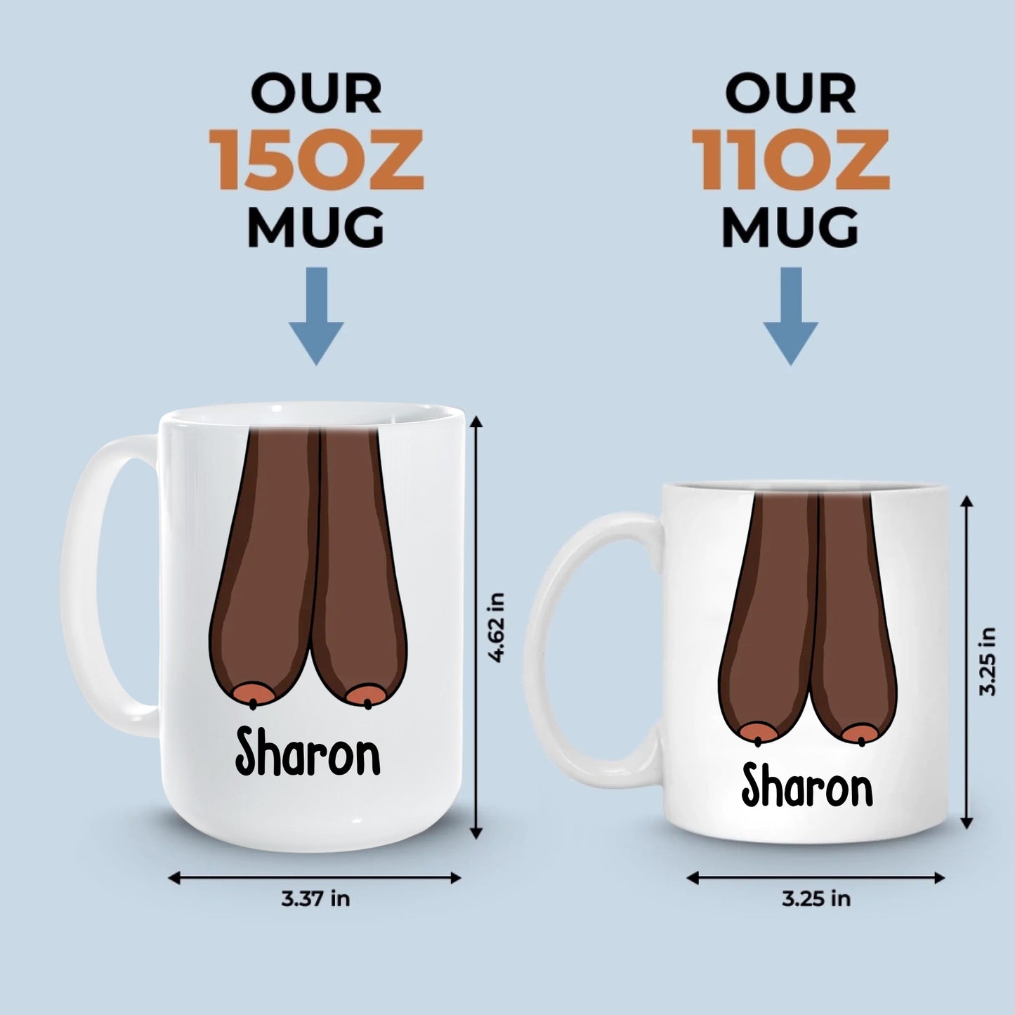Thank You For Ruining Your Boobs, Gift For Mom, Personalized Ceramic Mug, Saggy Boobs Mug, Mother's Day Gift