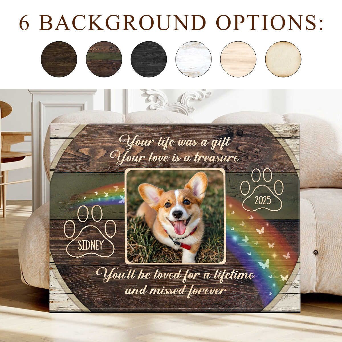 Customized Pet Memorial Canvas & Poster, Personalized Pet Loss Gift Ideas, Dog Memoril Gift, Sympathy Gift