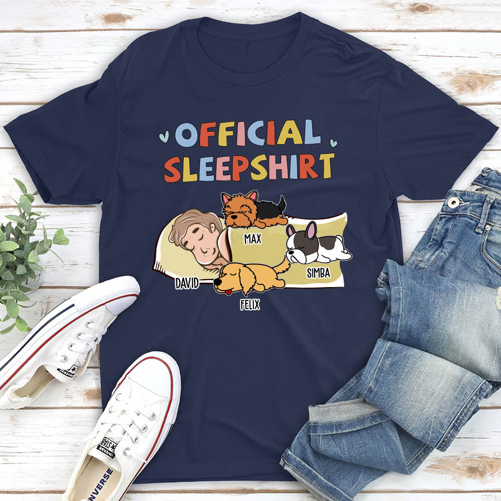 Sleeping Dog Sleepshirt - Personalized Custom T-shirt Sweatshirt for Dog Lover, Gift for Wife & Husband