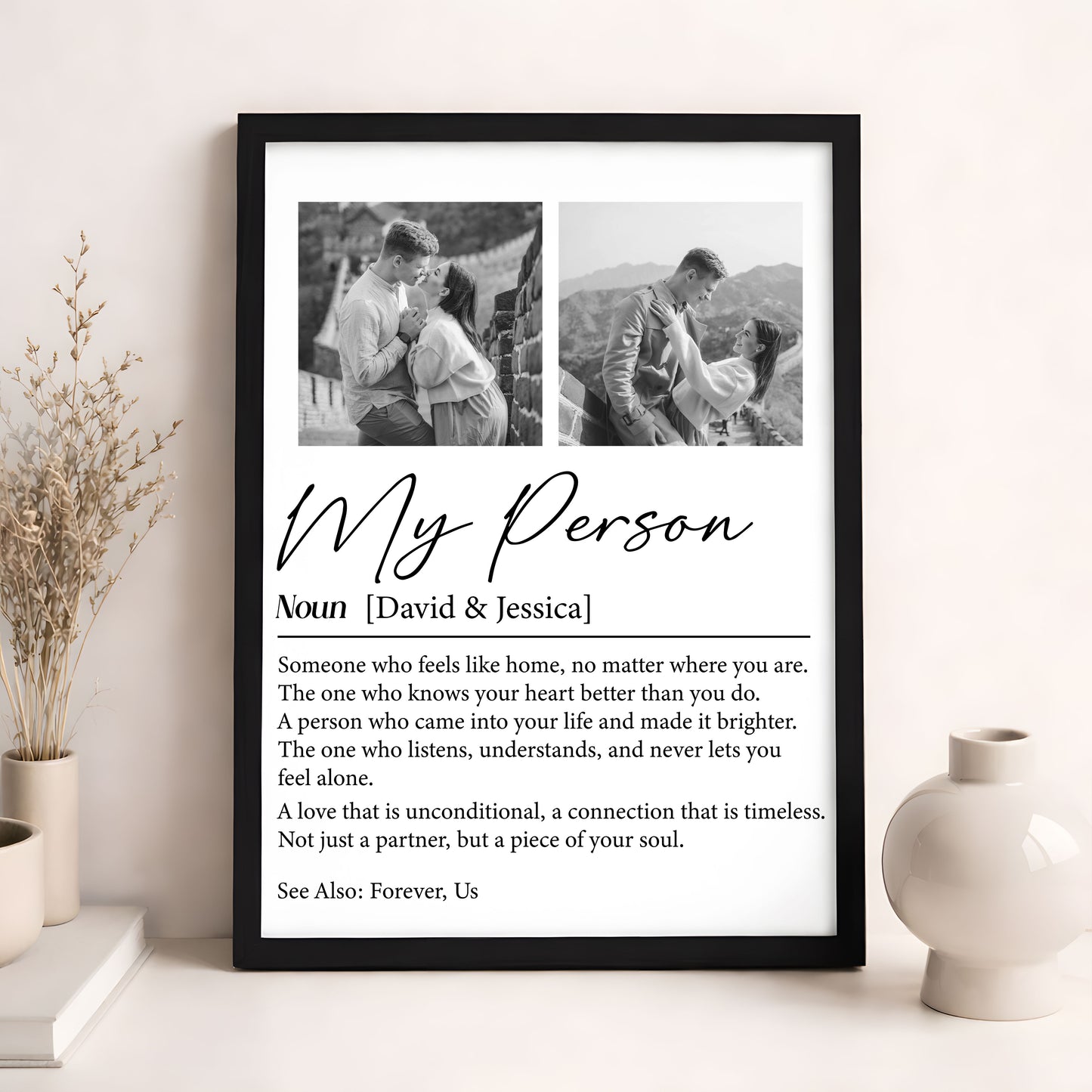 My Person Definition Anniversary Gift, Valentines Gift - Personalized Photo Poster