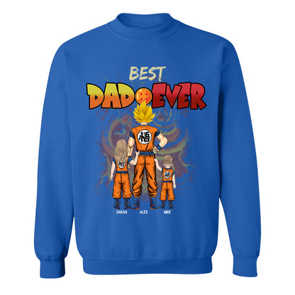 Personalized Best Dad Ever Shirt - Cartoon Custom Shirt Gift For Dad, Father's Day Gift