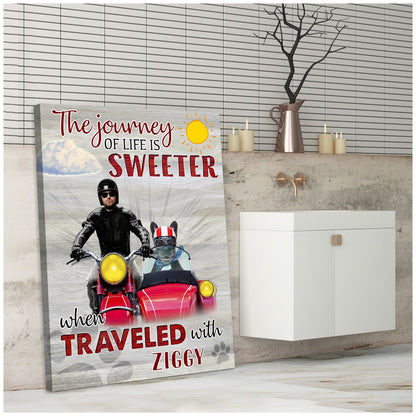 Custom Funny Pet Portrait Cute Canvas Print Gift For Dog Lovers