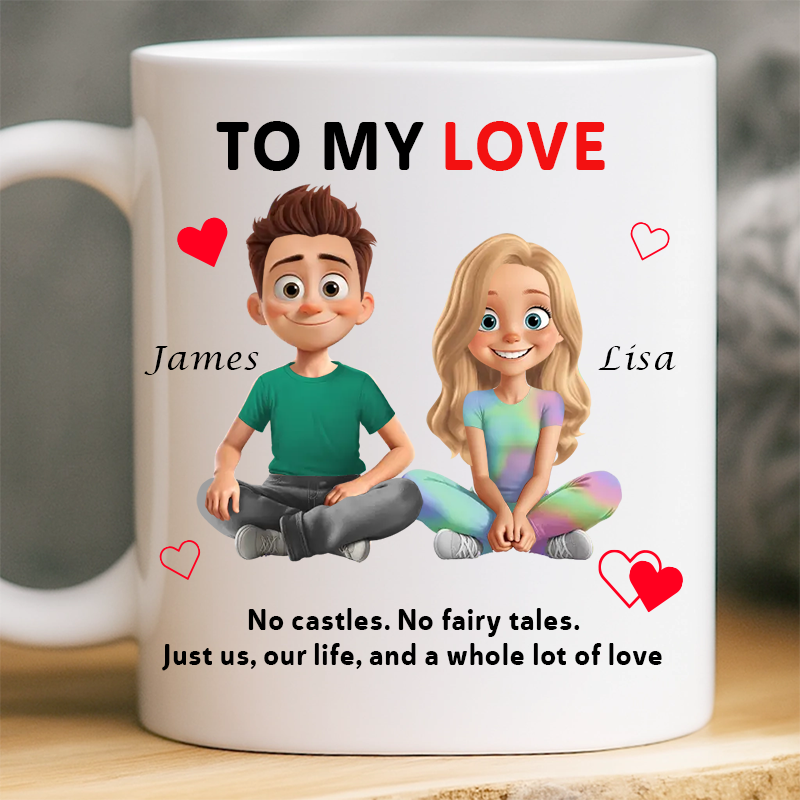 Personalized To My Love Ceramic Mug, Anniversary Valentine Christmas Wedding Gifts For Husband And Wife, Him And Her - My Forever Starts And Ends With You