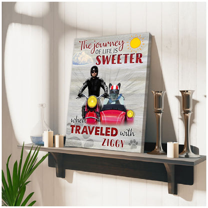 Custom Funny Pet Portrait Cute Canvas Print Gift For Dog Lovers