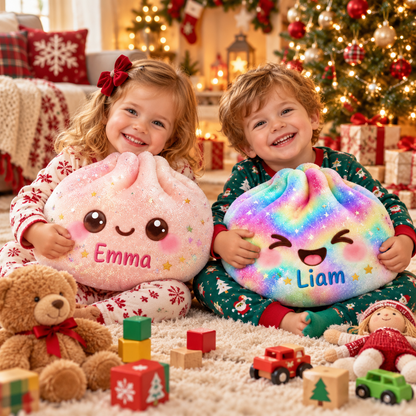 Personalized Dumpling Shaped Pillow, Squishy Kids Gift