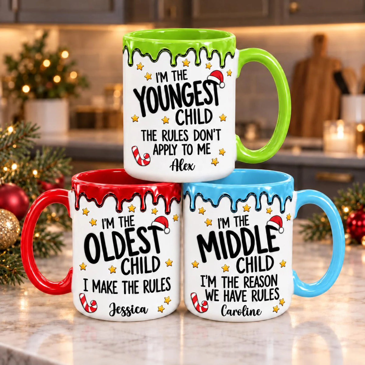 Personalized “Who Makes the Rules?” Ceramic Mug – Custom Sibling Gift