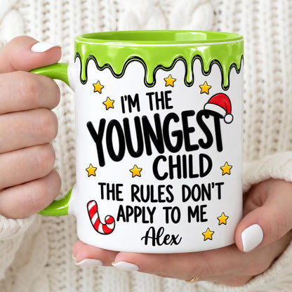 Personalized “Who Makes the Rules?” Ceramic Mug – Custom Sibling Gift