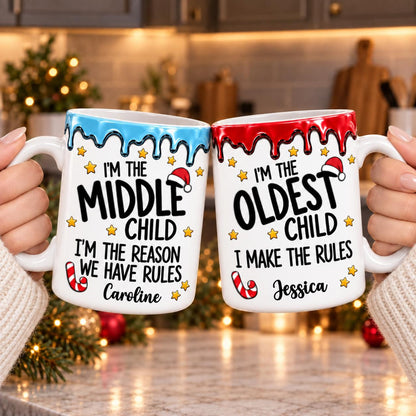 Personalized “Who Makes the Rules?” Ceramic Mug – Custom Sibling Gift