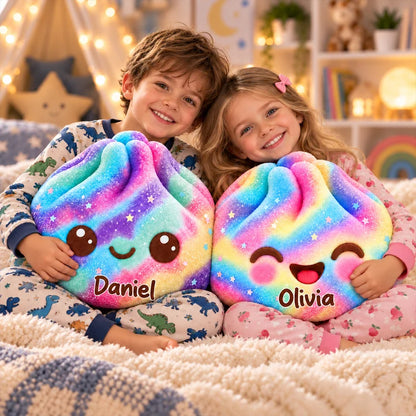 Personalized Dumpling Shaped Pillow, Squishy Kids Gift