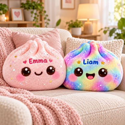 Personalized Dumpling Shaped Pillow, Squishy Kids Gift