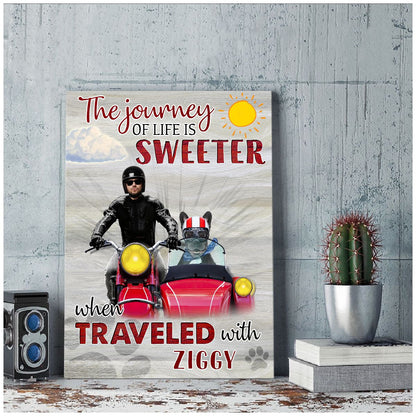 Custom Funny Pet Portrait Cute Canvas Print Gift For Dog Lovers