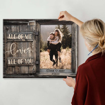 All of Me Canvas Print Personalized Wedding Gift for Couples