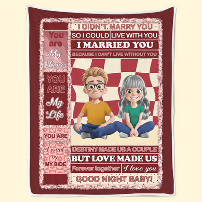 Custom You Are The Love Of My Life Fleece & Sherpa Blanket - Personalized Fleece Blanket, Sherpa Blanket, Valentine Anniversary Gift for Couple