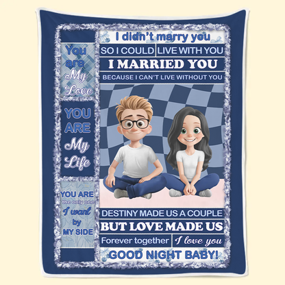 Custom You Are The Love Of My Life Fleece & Sherpa Blanket - Personalized Fleece Blanket, Sherpa Blanket, Valentine Anniversary Gift for Couple