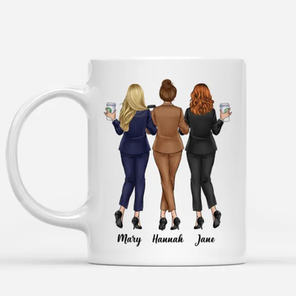 Colleague Mug - World's Okayest Coworkers - Up to 6 Ladies - Personalized Mug