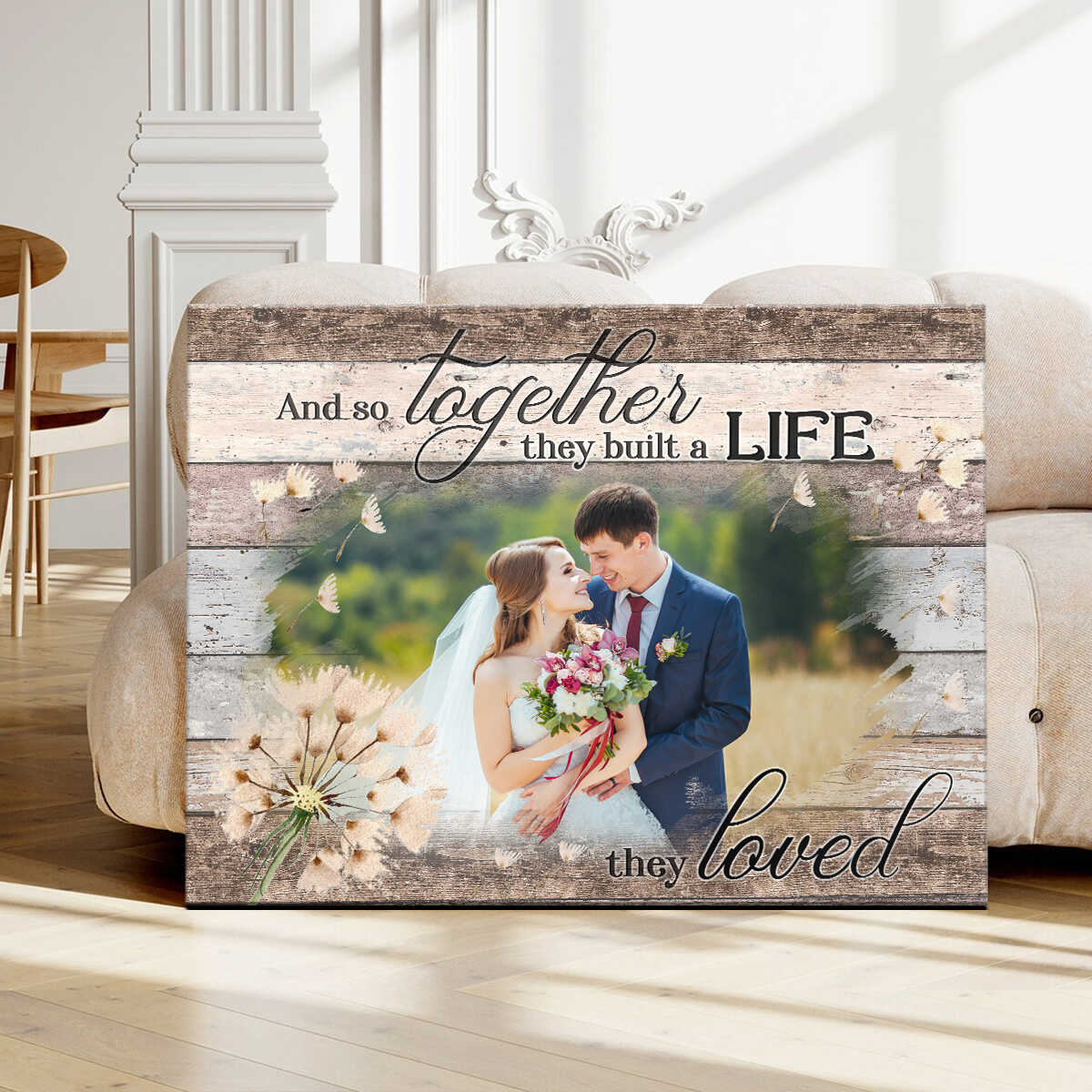 And So Together We Build A Life We Loved Custom Photo Canvas, Unique gift Ideas For Couples, Gift For Anniversary, Valentine’s Day Gift