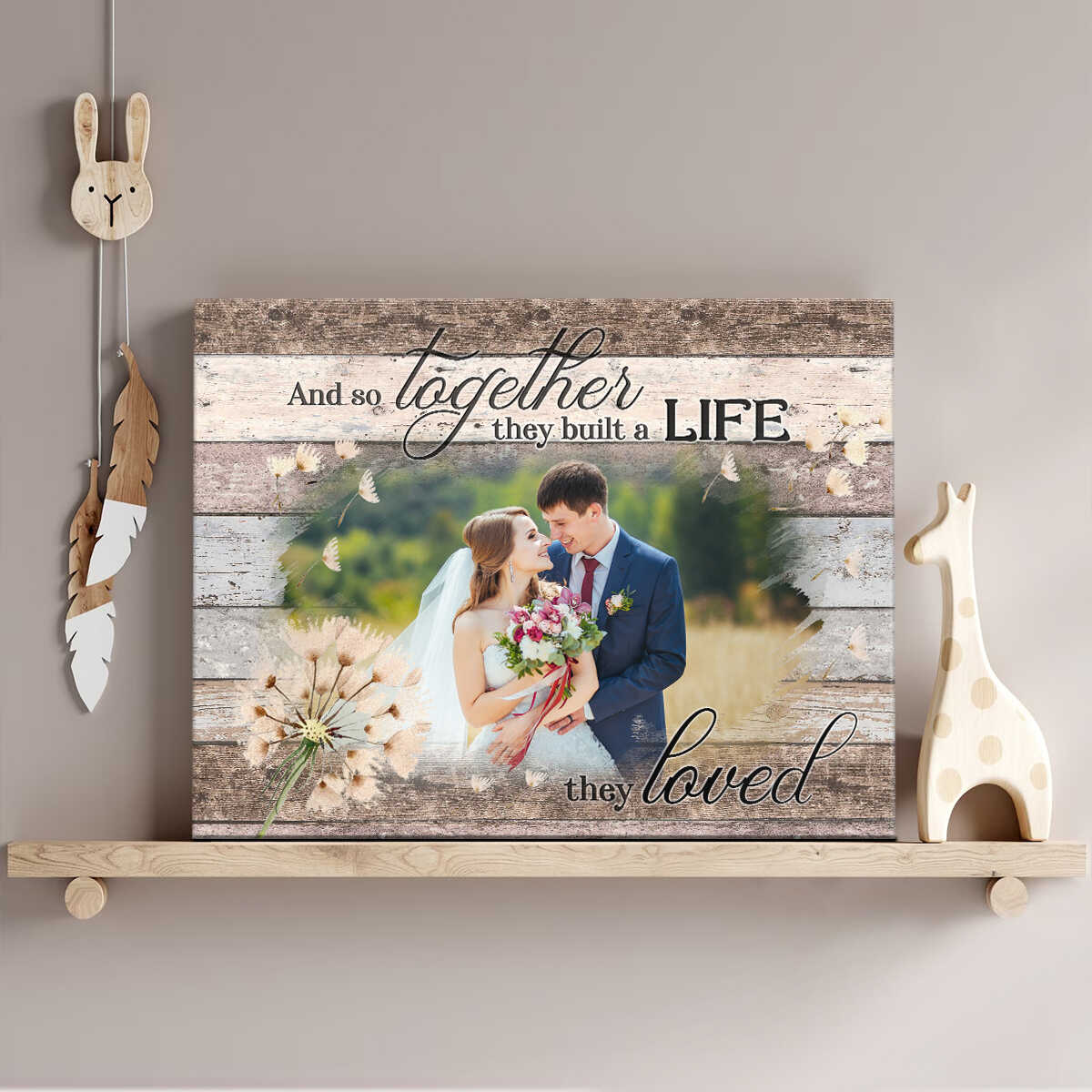And So Together We Build A Life We Loved Custom Photo Canvas, Unique gift Ideas For Couples, Gift For Anniversary, Valentine’s Day Gift