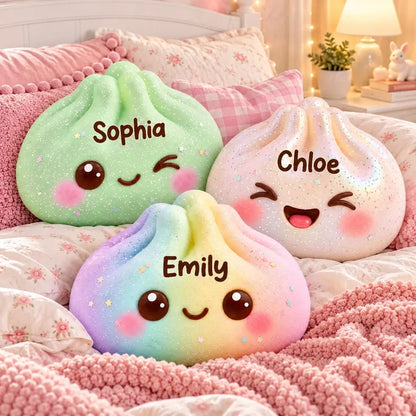 Personalized Dumpling Shaped Pillow, Squishy Kids Gift