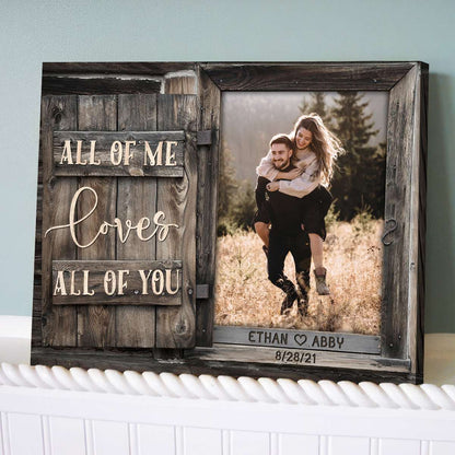 All of Me Canvas Print Personalized Wedding Gift for Couples