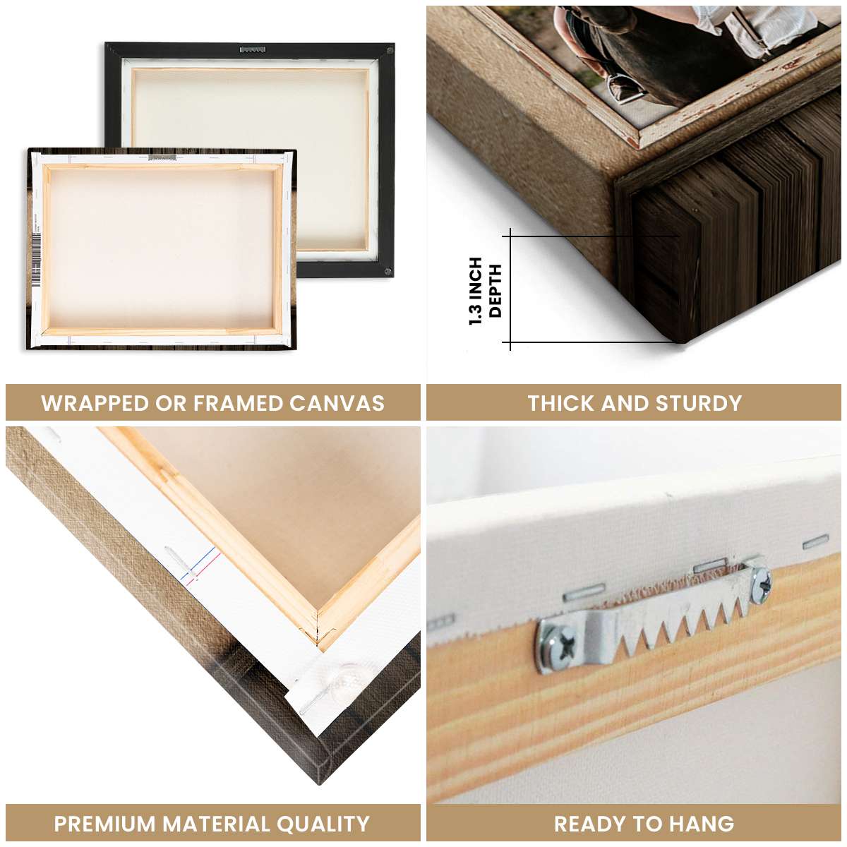 Cowboy Hat Personalized Canvas Gifts For Couple Love Horse Wall Art Decor