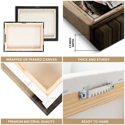 Cowboy Hat Personalized Canvas Gifts For Couple Love Horse Wall Art Decor