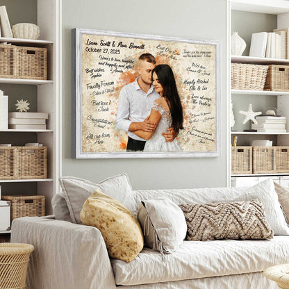 Wedding Guest Book Photo Canvas, Wedding Unique Guest Book, Personalized Wedding Sign, Guests Sign For Bride And Groom, Rustic Wedding Decor, Couple Gift