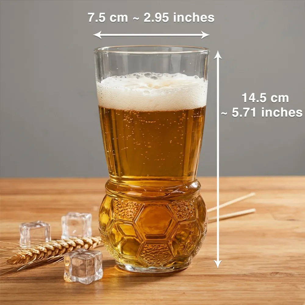 The Best Dad - Personalized Custom Football Beer Glass, World Cup Beer Glass, Gift for Husband, Dad, Grandpa