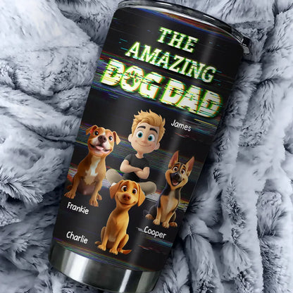 This Is Our Awesome Pet Dad - Personalized Custom 20oz Tumbler, Father Day Gift for Dog Dad Cat Dad