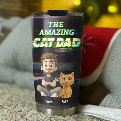 This Is Our Awesome Pet Dad - Personalized Custom 20oz Tumbler, Father Day Gift for Dog Dad Cat Dad