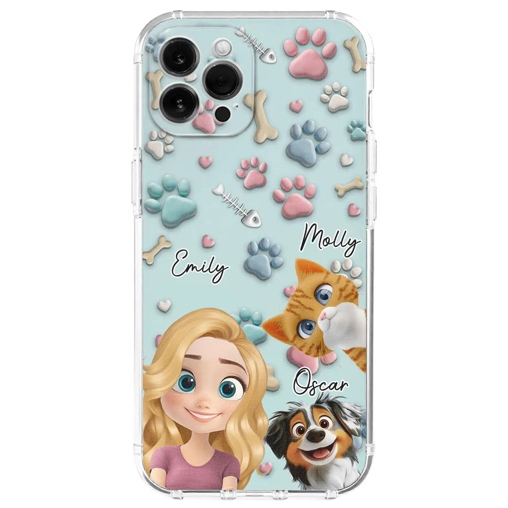 Pet And Human Cartoon - Personalized Custom Phone Case