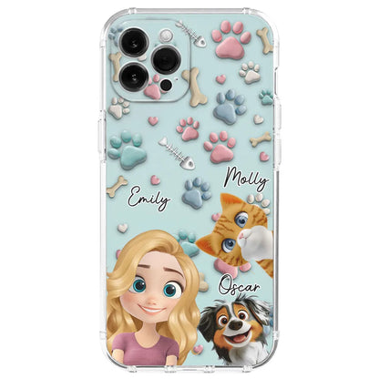 Pet And Human Cartoon - Personalized Custom Phone Case