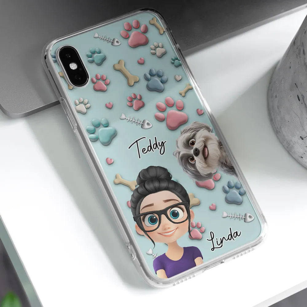 Pet And Human Cartoon - Personalized Custom Phone Case