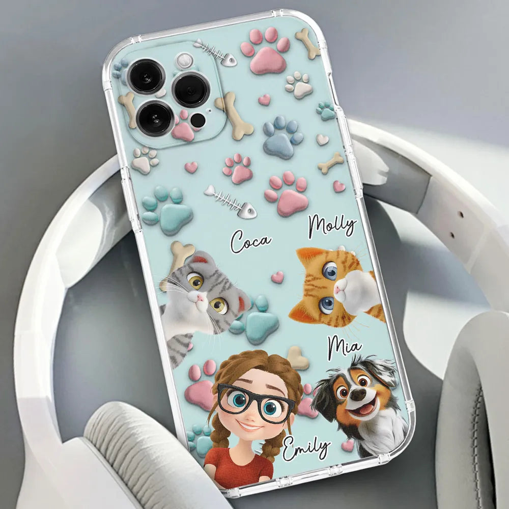 Pet And Human Cartoon - Personalized Custom Phone Case