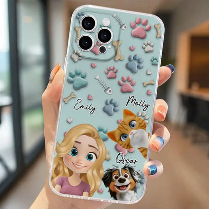 Pet And Human Cartoon - Personalized Custom Phone Case