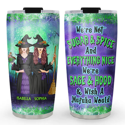 Besties Witch Personalized Tumbler - Custom Halloween Gift