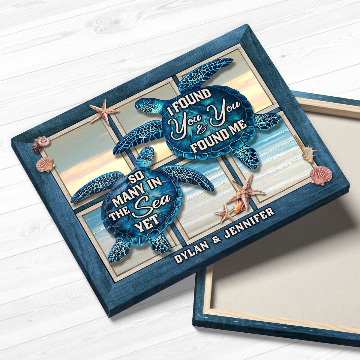 So Many in The Sea – Personalized Gifts For Couple Sea Turtle Beach House Canvas Wall Art