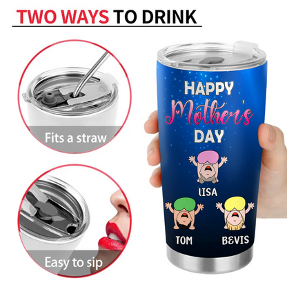 Congrats On Getting Thru A Whole Year Personalized 20oz Tumbler, Gift For Mom, Mother's Day Gift, Babies Upside Down