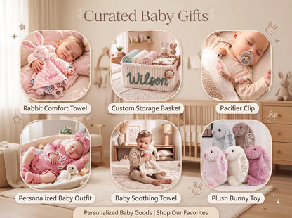 Personalized Baby Animal Comforter with Name