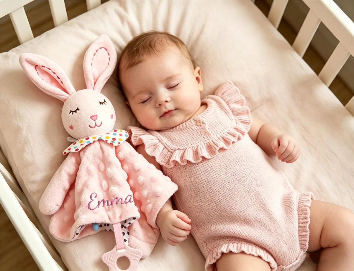 Personalized Baby Animal Comforter with Name