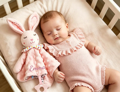 Personalized Baby Animal Comforter with Name