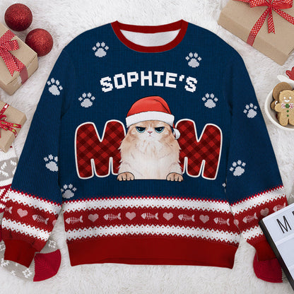 We're Cat Parents Ugly Sweater - Personalized Custom Unisex Ugly Christmas Sweatshirt,  All-Over-Print Sweatshirt - Gift For Cat Lovers, Pet Lovers, Christmas Gift