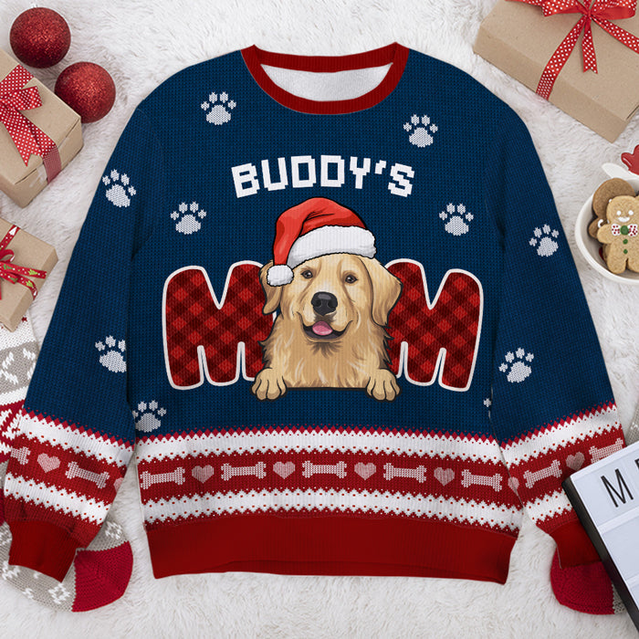 We're Dog Parents Ugly Sweater - Personalized Custom Unisex Ugly Christmas Sweatshirt, All-Over-Print Sweatshirt - Gift For Dog Lovers, Pet Lovers, Christmas Gift
