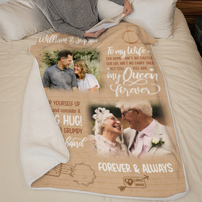 Consider It A Big Hug - Personalized Custom Blanket - Upload Image, Gift For Couple, Husband Wife, Anniversary, Engagement, Wedding, Marriage Gift, Christmas Gift