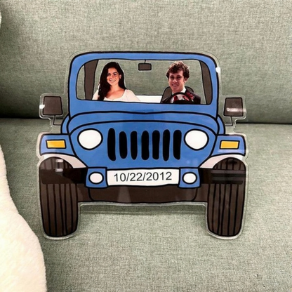 ✨Custom 4 Inches Acrylic Plaque (AI Processed) - Gift for Husband & Wife