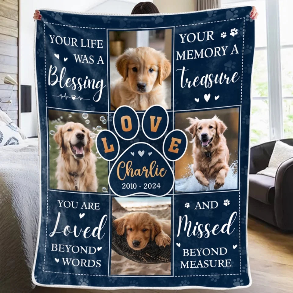 Custom Photo Thanks For Everything, I Had A Great Time - Memorial Personalized Custom Blanket - Sympathy Gift For Pet Owners, Pet Lovers
